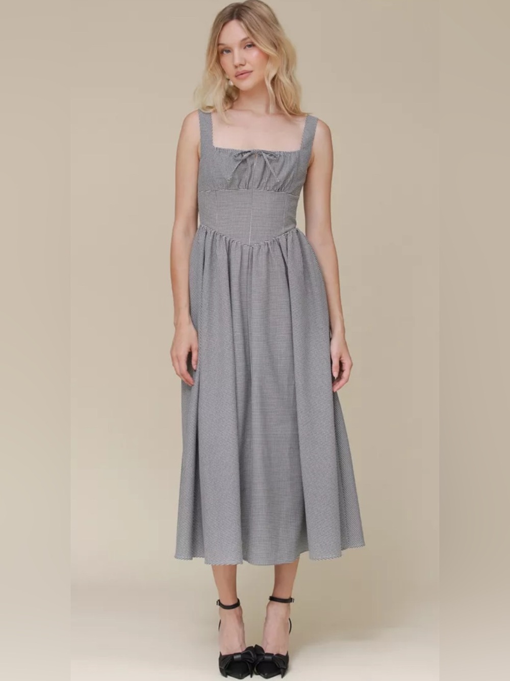 Avec lea Filles gingham dropped waist dress